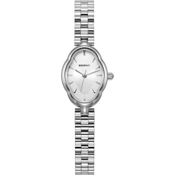 ?Women Silver Dainty Ladies Wristwatch Vintage Copper Mirrors Shape Japanese main image 2